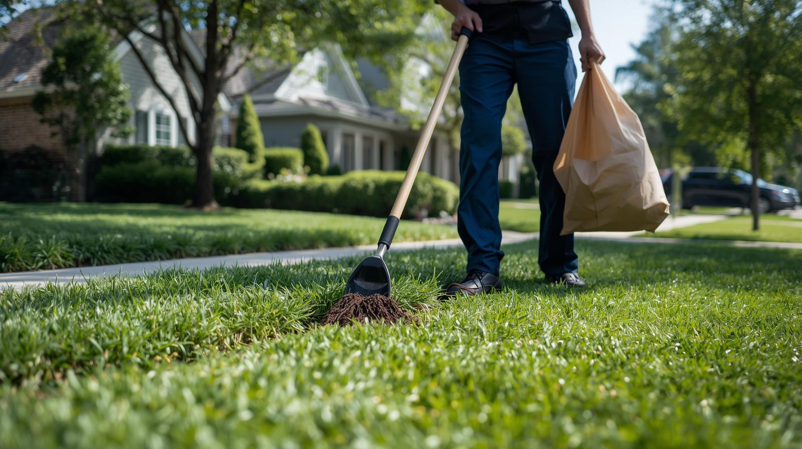 Pet Waste Removal professional at work