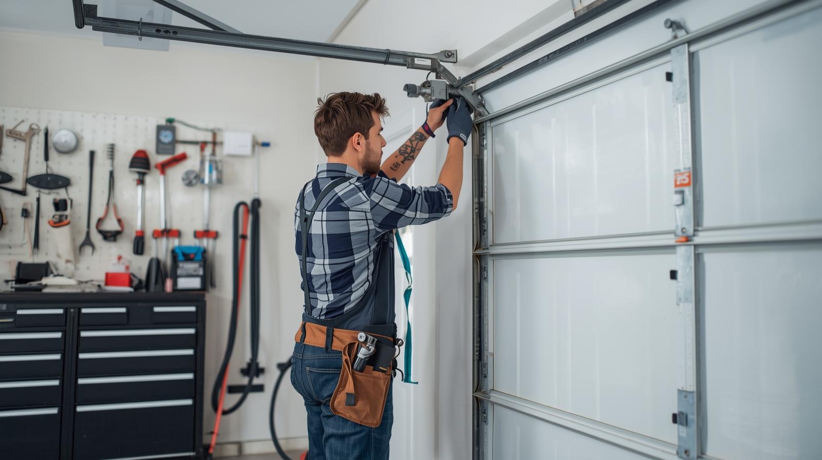 Garage Doors professional at work