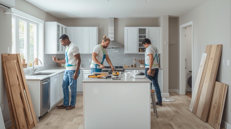 Remodeling professional at work