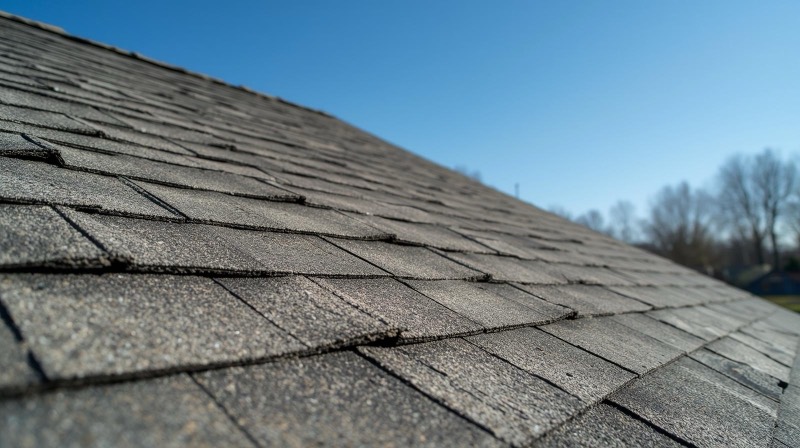 Roofing professional at work
