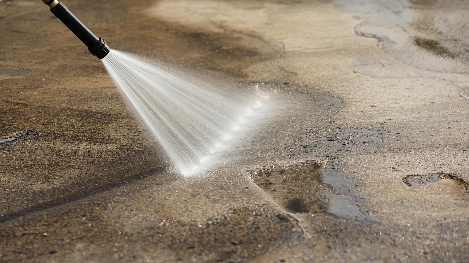 Pressure Washing professional at work