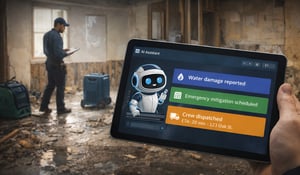 AI agents for home restoration managing first notice of loss, triaging water damage cases, and coordinating emergency response and rebuild scheduling for faster project execution.