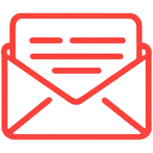An icon of a letter coming out of an envelope.