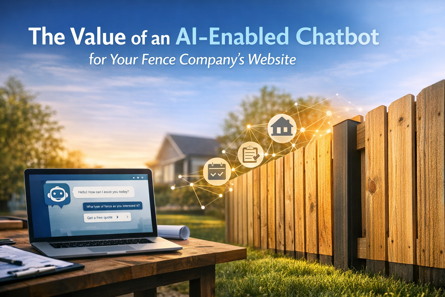 Learn how an AI chatbot for your fence company website boosts engagement, captures qualified leads, and handles customer inquiries 24/7 without extra staff.