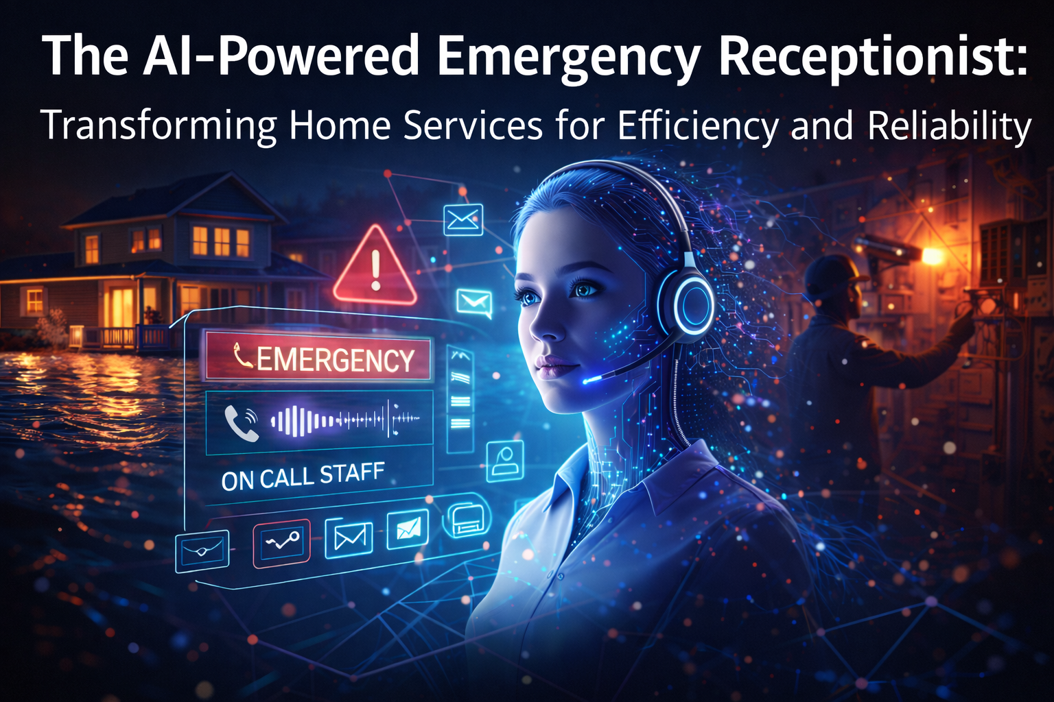 Discover how AI emergency receptionists boost HVAC, electrical, and plumbing service efficiency by reducing response times and ensuring reliable customer support 24/7.